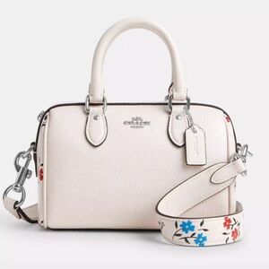 Coach White Floral Handbag